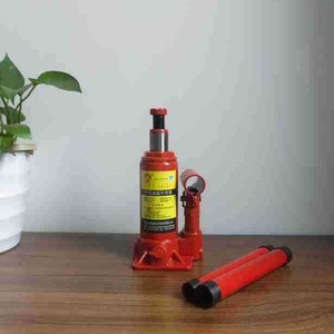 Cric hydraulique vertical 2T en acier rouge pour réparation automobile - Product Image 1