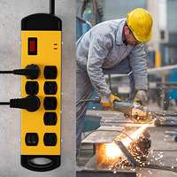 Prise multiple élégante 8 prises CA avec protection contre les surtensions, 2 ports USB, cordon de 1,8 m, interrupteur principal unique, homologuée ETL, ignifuge, jaune