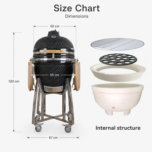AUPLEX Asador de Carbón <span class=keywords><strong>para</strong></span> Restaurante, <span class=keywords><strong>Parrilla</strong></span> de Carbón de 21 Pulgadas, <span class=keywords><strong>Parrilla</strong></span> Kamado de Cerámica <span class=keywords><strong>para</strong></span> Exteriores, Kamado Grill XL - Product Image 5