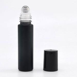 4ml 6ml 8ml 10ml Frosted Matte Black Glass Roller for Perfume Essential Oil Skin Care Serum Eye Drop Roll <b>Bottle</b> Aluminum Cap - Product Image 1