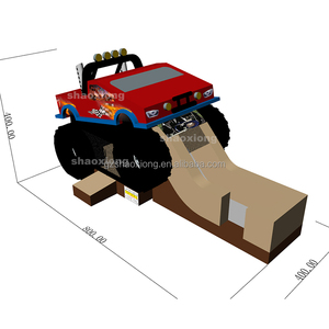 Château gonflable commercial d'extérieur sur le thème du <span class=keywords><strong>Monster</strong></span> Truck avec toboggan pour enfants - Product Image 2