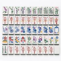 Tuiles de Mahjong Américaines Modernes de Luxe en Acrylique Vert Pliables et Portables Design Classique Ensemble de 160 Pièces pour 4 Joueurs Personnalisable