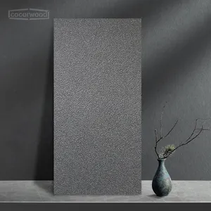 Chinês Sesame granito preto quartzo pedra display stand para calçada granito pedra telha