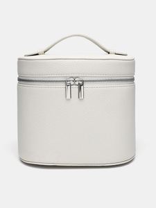 Boîte à cosmétiques de luxe en PU souple pour femmes, grande trousse de voyage pour soins de la peau avec fermeture éclair, logo personnalisé - Product Image 2