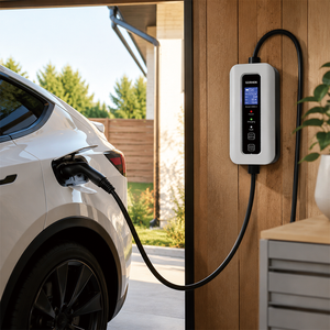 Nouvelle borne de recharge portable 10A réglable pour VE, type 2, prise EU Schuko, écran numérique, pour maison, garage, urgence - Product Image 4