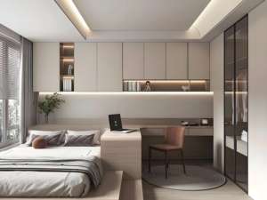 Meubles de chambre d'enfant modernes et contemporains, lit en bois massif sur mesure avec rangement pour appartement, villa et hôtel - Product Image 5