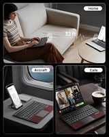 Clavier pliable français personnalisé, disposition QWERTY, clavier Bluetooth portable pliable, clavier Bluetooth pour langues arabes