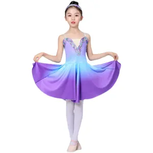 Детский танцевальный костюм в виде лебедя, балетная пачка для девочек, одежда для выступлений