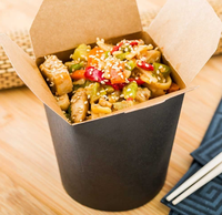 16 26 32oz quitar el embalaje de la caja de pasta de papel papier noir doner box