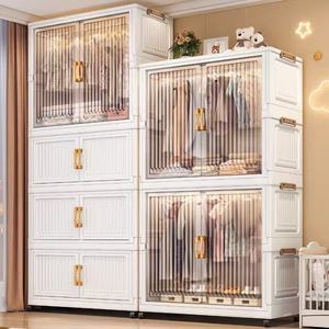 Multifunctional Household Storage Cabinet Standing Type Portable <b>Wardrobe</b> Rack for Clothing Foldable Closet Storage Organizer - Product Image 6