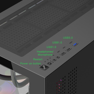 Chasis para Juegos M-ATX de Vidrio Templado, Alto Flujo de Aire, Refrigeración Líquida de 360mm Superior y 280mm Lateral, Caja para <span class=keywords><strong>PC</strong></span> ITX, Soporte para VGA de 380mm - Product Image 5