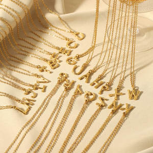 Collar con colgante personalizado de acero inoxidable 316L, chapado en oro PVD de 14K/18K, joyería fina de moda con letras para mujer. - Product Image 4
