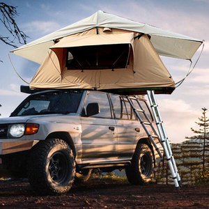 Tente <span class=keywords><strong>de</strong></span> <span class=keywords><strong>toit</strong></span> <span class=keywords><strong>de</strong></span> <span class=keywords><strong>voiture</strong></span> imperméable pour le camping en plein air, quatre saisons, coque rigide, tissu Oxford, double couche, capacité d'hébergement pour une personne - Product Image 2