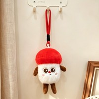 Ornement suspendu en peluche de dessin animé pomme, pendentif en peluche doux, porte-clés fruit, décoration de chambre