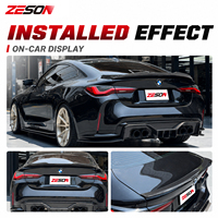Aileron de coffre arrière en fibre de carbone sèche ZESON style PSM pour BMW Série 4 M4 G22 G23 G82 G83 2021+