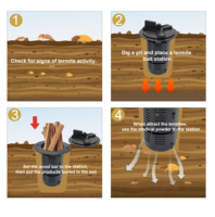 Piège à taupes et à gophers résistant et continu, protection des plantes, entretien des pelouses, protection de la cour, station d'appât sûre pour termites dans la cour