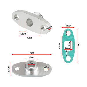 Kit d'adaptation de joint de bride de sortie d'huile turbo 10AN T3 T4 pour remplacement et réparation de tuyauterie, ajustement universel - Product Image 3