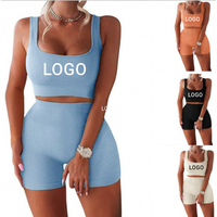 Vêtements de Sport pour femmes, Logo personnalisé pour dames, pantalon taille haute, ensemble de Yoga, sans couture, 2 pièces,