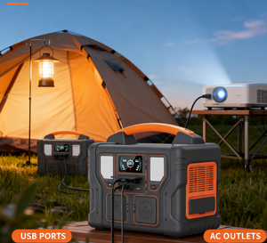 Portable 299.7Wh Power Supply With 300W <b>Solar</b> <b>Generator</b> for Camping Family Outdoor Featuring MPPT Controller 300 Pure Sine Wave - Product Image 6