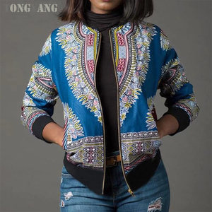 TONGYANG African Tradition Retro Ethnic African Dashiki Fashion Jacket African Print Jacket <strong>Zipper</strong> - Product Image 1