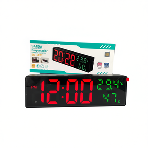 Sanda <b>Digital</b> Wall <b>Clock</b> With Temperature And Humidity Display Large Led Numbers - Product Image 2