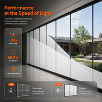 Film intelligent PDLC auto-adhésif à transparence 88%/92%/96%, film intelligent pour fenêtre, dimmable, isolation thermique, décoration de cuisine