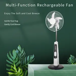 Groothandel Prijs Versnelling Verstelbare Zonnepaneel Oplader Oplaadbare Vloer Stand Solar Fan 10W Ac Dc Zonne-Energie Aangedreven Ventilator