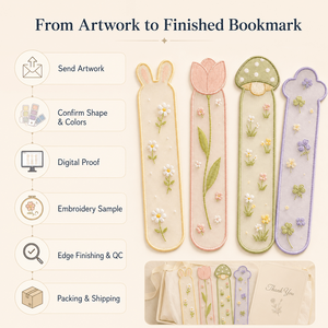 Marcapáginas Personalizado Minimalista <span class=keywords><strong>de</strong></span> Organza Transparente <span class=keywords><strong>Bordado</strong></span>, Marcador <span class=keywords><strong>de</strong></span> Libros <span class=keywords><strong>de</strong></span> Tela Suave, Regalo Promocional para Librerías y Marcas <span class=keywords><strong>de</strong></span> Papelería - Product Image 6