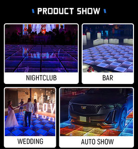 พื้นกระจกเต้นรำ Infinity Pista De Baile แบบไร้สาย พร้อมไฟ LED DMX  กระจกเงา 3 มิติ สำหรับงานแต่งงาน แผงพื้นเต้นรำแม่เหล็ก - Product Image 2