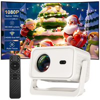 Projecteur vidéo 4K P21 en stock usine, 1080P, 400 lumens ANSI, Android 14, mise au point automatique, projecteur LCD portable, home cinéma