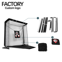 LXW031 Filet d'entraînement de golf noir pour la pratique en extérieur (pour driving range, cages et tapis)
