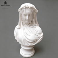 Statue de buste en marbre de style européen de figure féminine ornement intérieur/extérieur