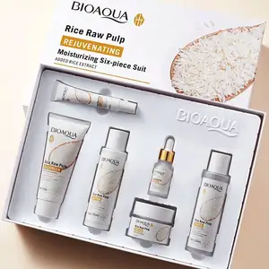 OEM ODM BIOAQUA Organic Rice Hydrating Face Care Set Brightening Whitening Private Label Skin Care Set