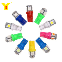 TCYATO T10 2835 3030 5SMD 12V 2W Bombilla LED para Matrícula y Direccional, Decodificación No Polarizada, Ancho Pequeño, Nueva, Canbus, 1 Año de Garantía
