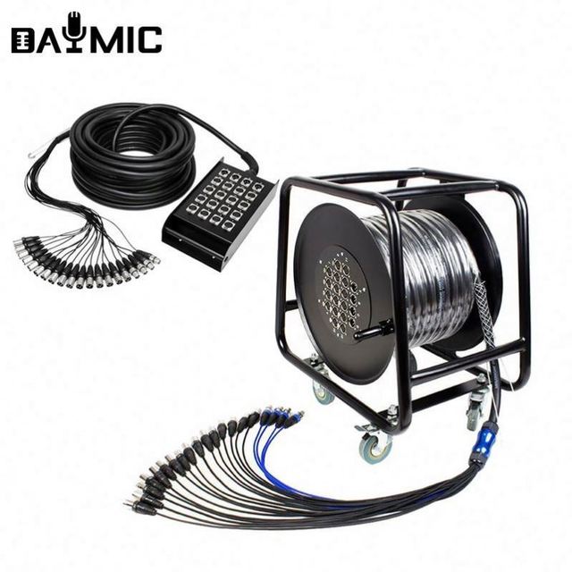 Customizable Snake Cable 8 10 12 16 24 32 Channels 20 30 50 Meter Xlr Audio Signal Stage Performance Snake Cable