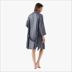 Robes pour femmes en viscose de bambou personnalisées Douceur apaisante Confort de luxe Robe kimono à manches longues - Product Image 2