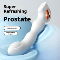 Vibrador Anal de Silicona Recargable de 10 Velocidades, Mini Juguete Sexual para Adultos, Impermeable, Tapón Anal, Dildo Sin Lubricante, 50dB de Ruido