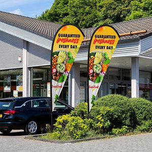 Набор для праздников с принтом перьев на заказ, двухсторонний Печатный флаг для рекламы, пляжный каплеобразный флаг - Product Image 6