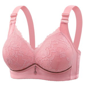 Sujetador deportivo inalámbrico de mediana edad con copa con logotipo para Bustos grandes que minimizan los pechos laterales, correas anchas para levantamiento estable, antiflacidez - Product Image 5