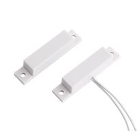 Sensor Alarm Kontak Pintu Jendela Magnetik NC Berkabel Putih Grosir, Detektor Sensor Alarm Reed Switch