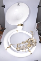 Sousaphone en fibre de verre à 3 ventouses en laiton (SS-S330W)