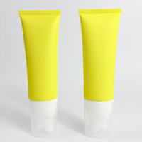 Tube de massage vide avec applicateur en céramique rotatif sur capuchon ON/OFF pour crème pour le cou, crème pour les yeux, emballage cosmétique en tube souple