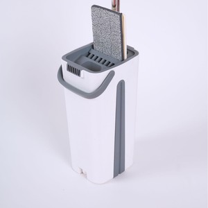 Nhà Máy Bán Buôn Tay Miễn Phí Sàn Làm Sạch Lau Sợi Nhỏ Vải Ướt Và Khô Sạch 360 Xoay Ma Thuật Lau Phẳng Và Xô Bộ - Product Image 4