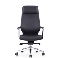 Chaise de bureau pivotante en cuir, mobilier moderne pivotante, style complet, marron ou noir, pour bureau