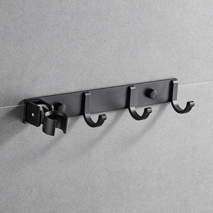 Crochet de salle de bain de <span class=keywords><strong>cuisine</strong></span> avec porte-<span class=keywords><strong>balai</strong></span> et vadrouille Porte-outils muraux pour placard/balcon Crochet à serviettes - Product Image 5