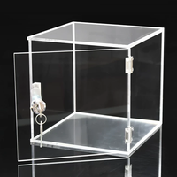 Boîte en acrylique transparente avec couvercle verrouillable, boîte en acrylique transparente personnalisée avec serrure, vitrine en acrylique verrouillable, présentoirs en acrylique avec couvercles verrouillables
