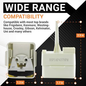 2188830 reemplazo <span class=keywords><strong>de</strong></span> plástico portátil refrigerador compresor relé sobrecarga Compatible <span class=keywords><strong>Whirlpool</strong></span> para modelos Kenmore Top-Freezer - Product Image 2