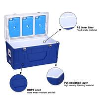 LIHENG 80L Grande glacière isolée pour aliments de pêche Boîte isotherme multifonctionnelle industrielle réutilisable pour le vin PE Glacière