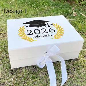 Caja de regalo personalizada de papel corrugado para recuerdos, <span class=keywords><strong>Clase</strong></span> de 2026, América, caja de regalo de graduación con cinta. - Product Image 4