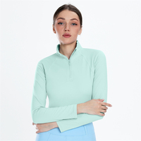 Vêtements d'équitation personnalisés avec logo, sous-vêtements respirants pour l'équitation, t-shirts à manches longues à séchage rapide, hauts d'équitation extensibles dans 4 directions